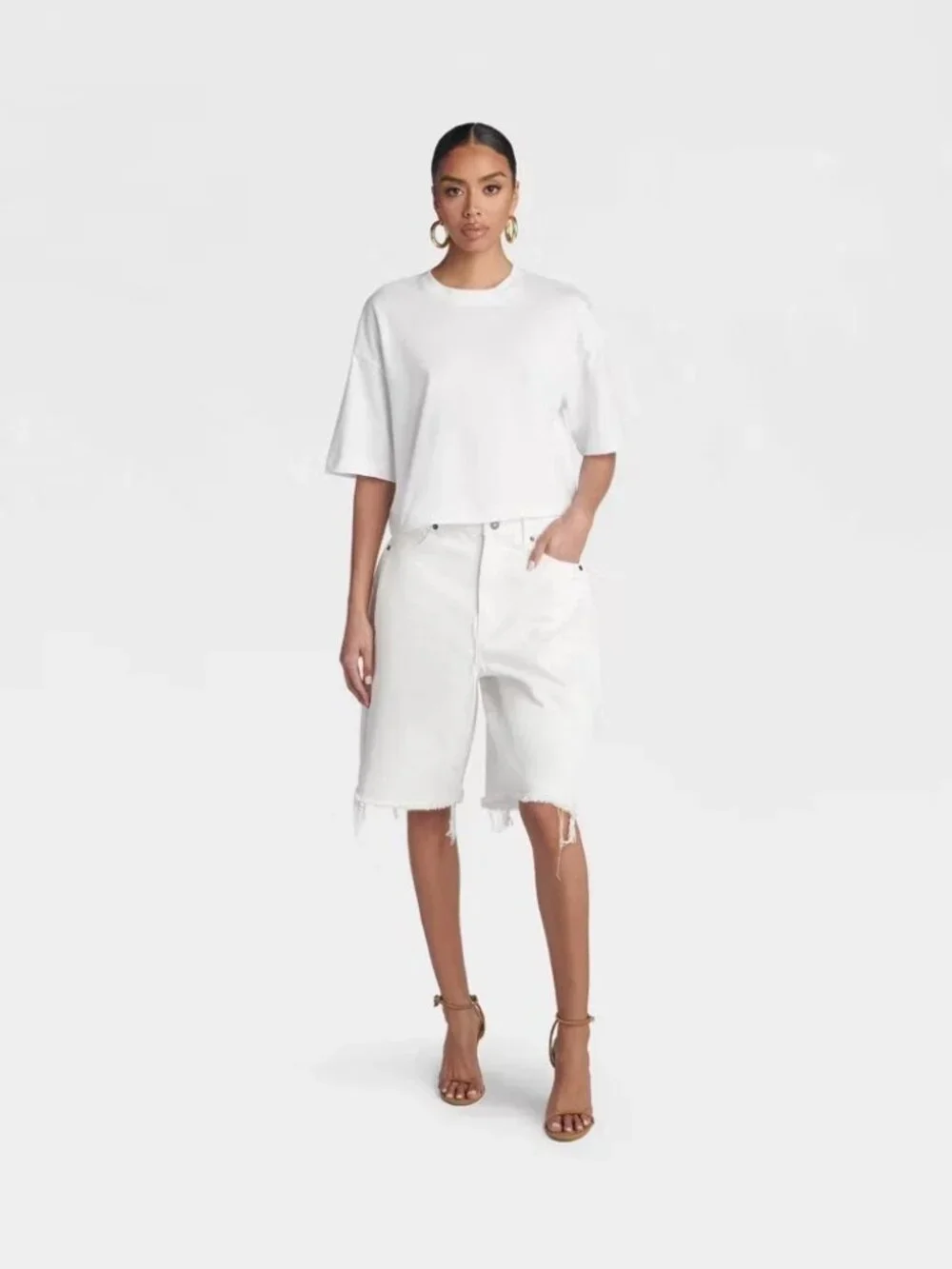 NWT Women's KBB by KAHLANA Size 4 Low-Rise Wide Leg 'The Rachel Shorts'